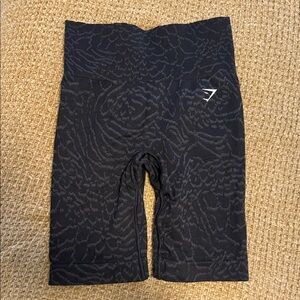 Gymshark High-Waist Seamless Black Adapt Animal Print Bike Shorts